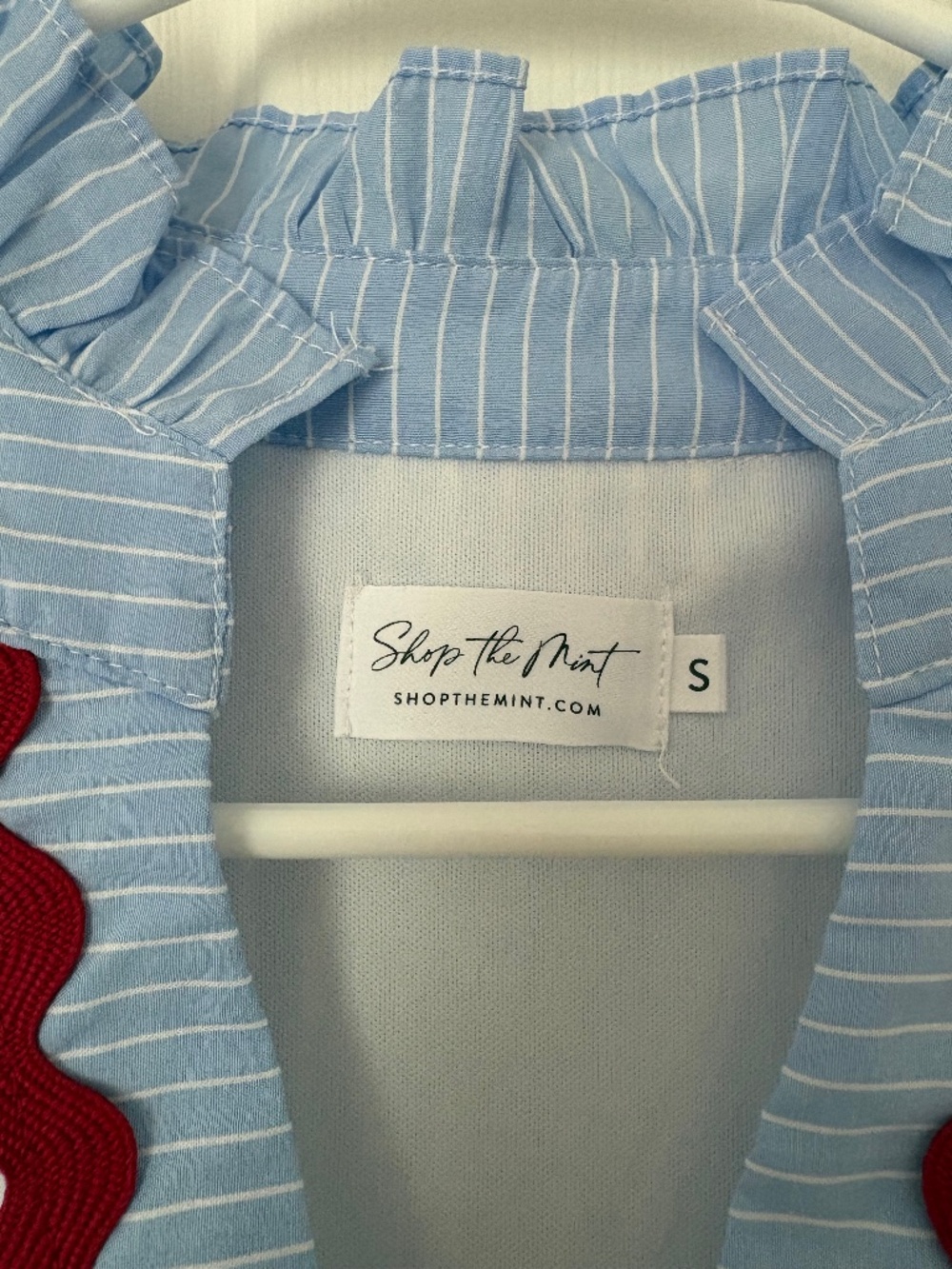 Light Blue and White Striped Dress - Picture 6 of 7